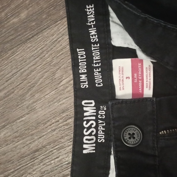 5/$20 Mossimo Supply co size 3 slim boot cut black pants - Picture 2 of 4